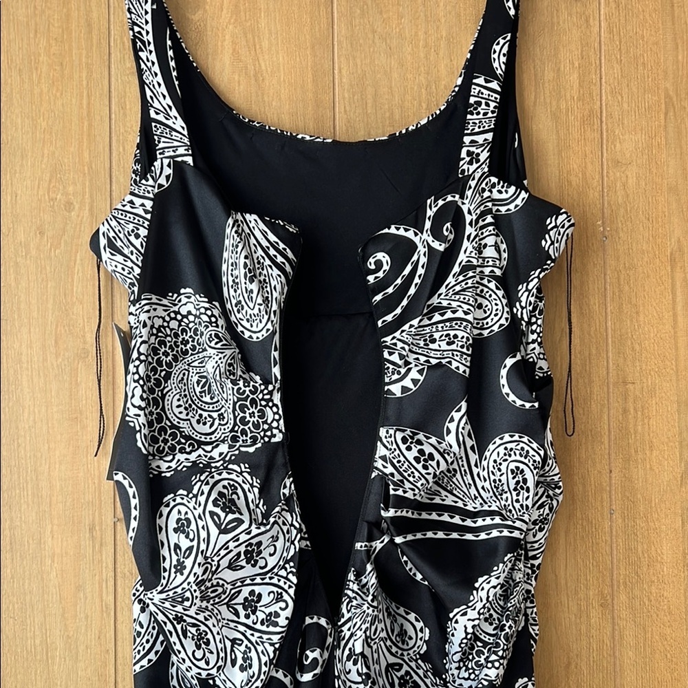 London Times Black and White Paisley Dress - Picture 4 of 12
